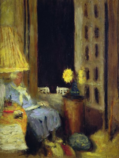 Woman Reading, Evening by Edouard Vuillard